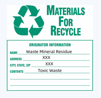 재활용 재료의 폐기물 레이블 예.png